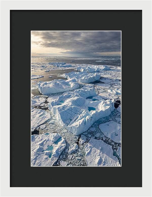 Drone View Of Icebergs