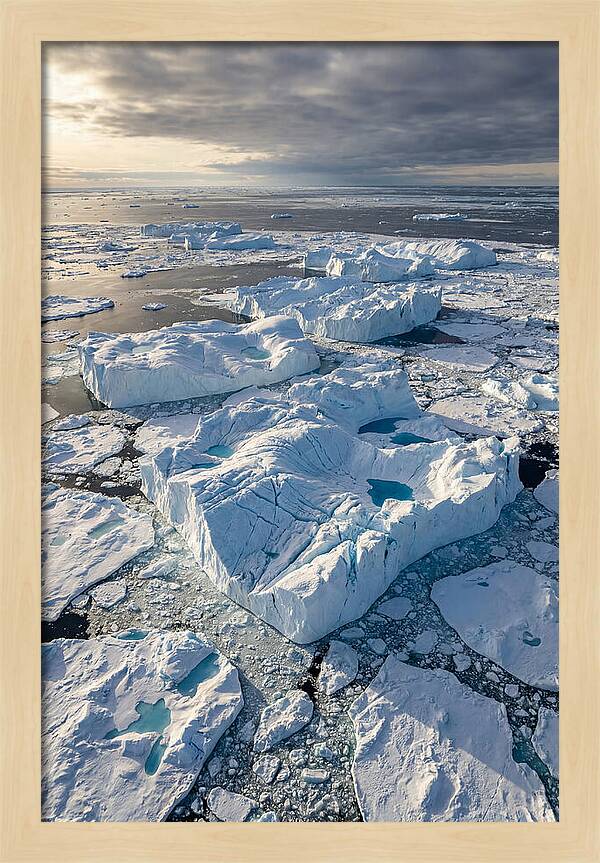 Drone View Of Icebergs