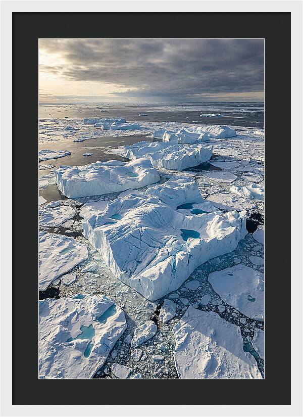 Drone View Of Icebergs