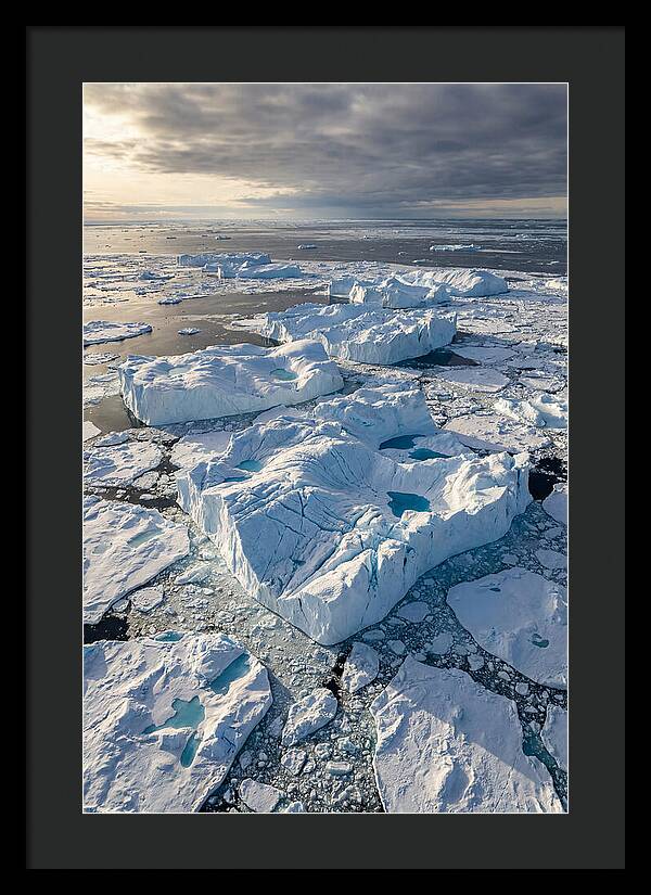 Drone View Of Icebergs