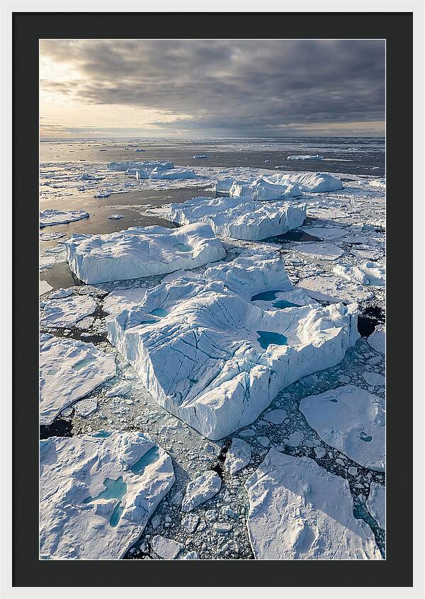 Drone View Of Icebergs
