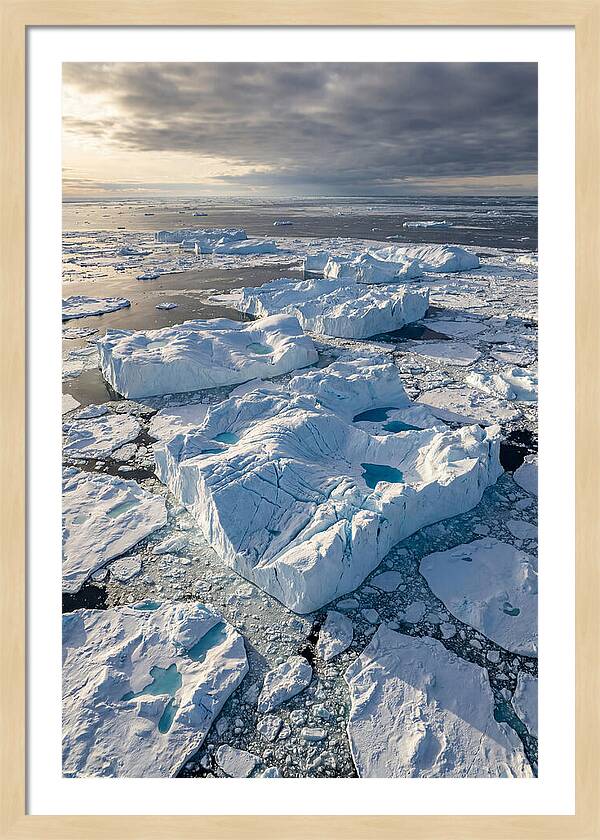 Drone View Of Icebergs