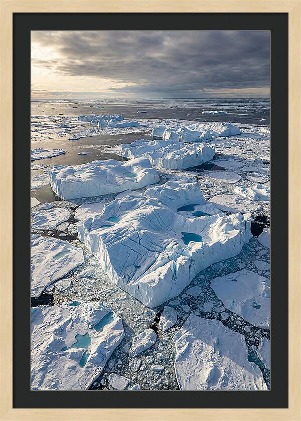 Drone View Of Icebergs