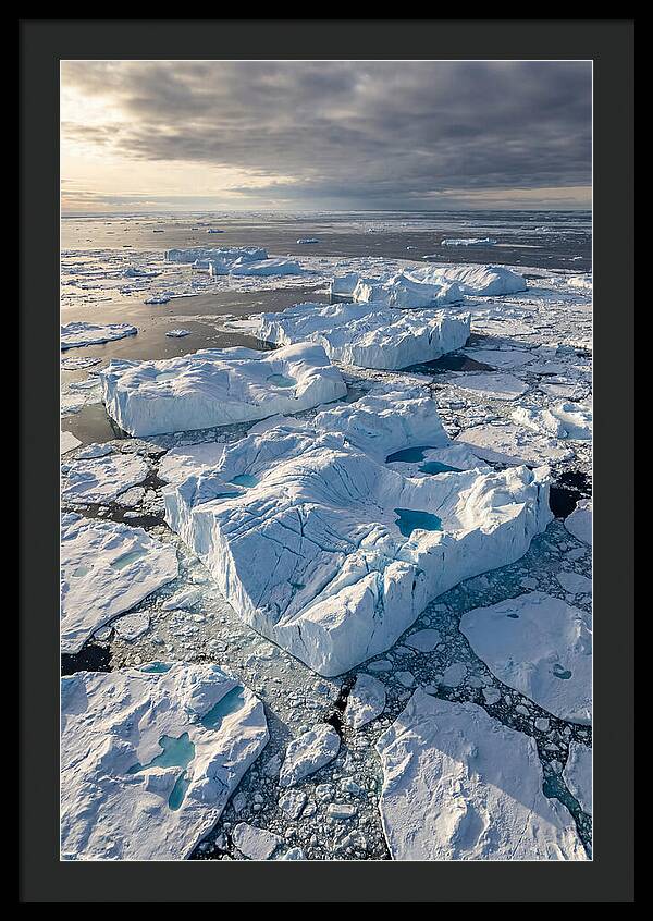 Drone View Of Icebergs