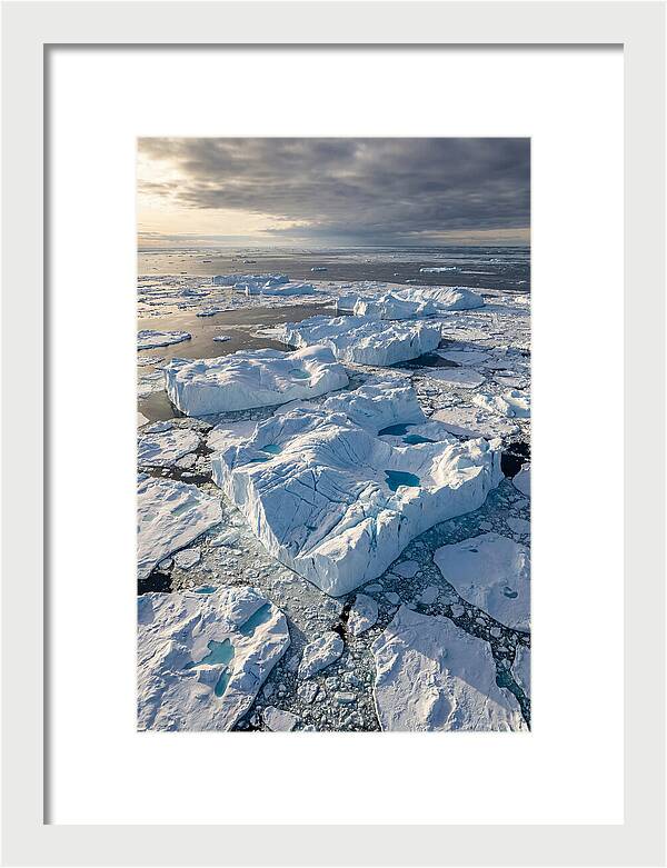 Drone View Of Icebergs