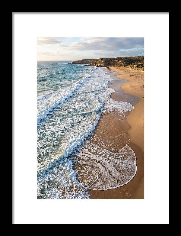 Drone View Of Serene Beach Waves