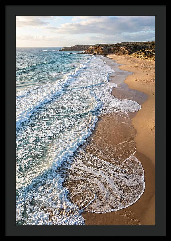 Drone View Of Serene Beach Waves