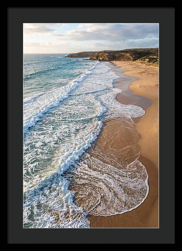 Drone View Of Serene Beach Waves