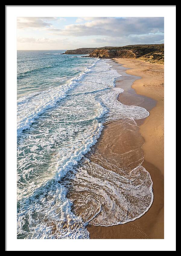 Drone View Of Serene Beach Waves