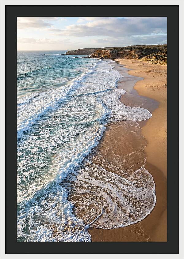 Drone View Of Serene Beach Waves