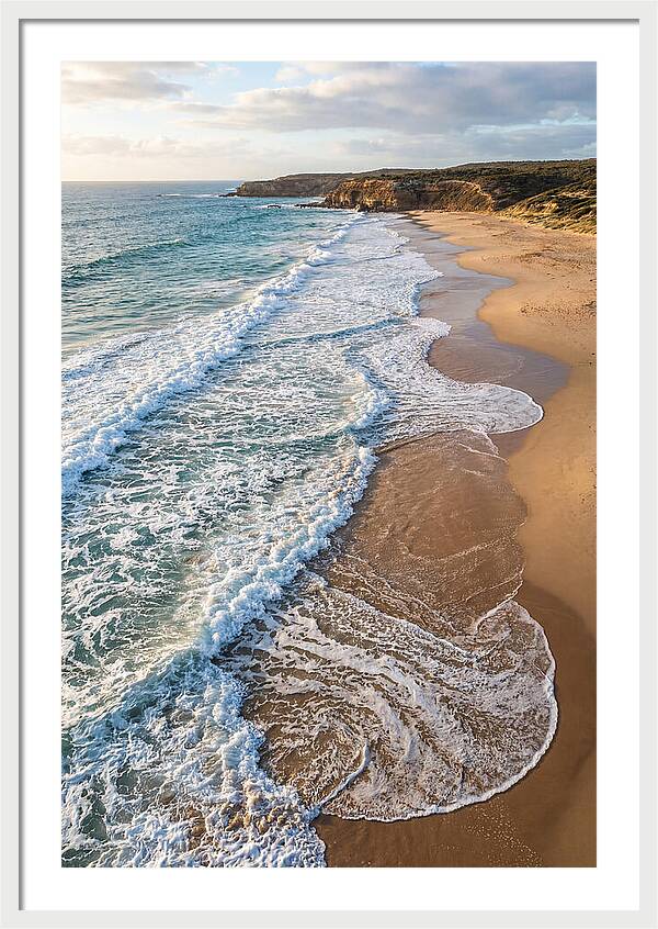 Drone View Of Serene Beach Waves