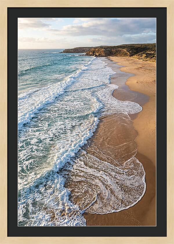 Drone View Of Serene Beach Waves