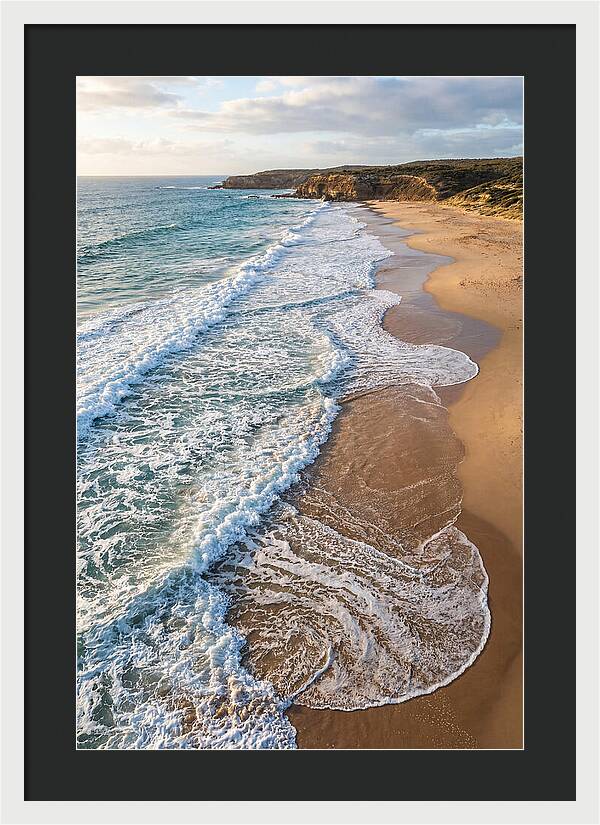 Drone View Of Serene Beach Waves