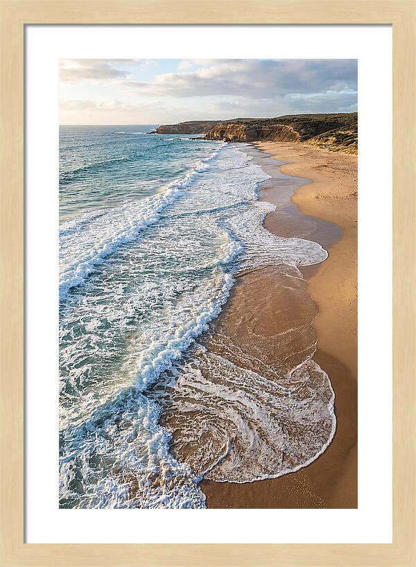 Drone View Of Serene Beach Waves