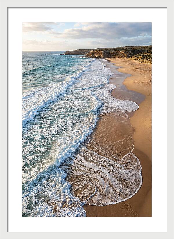 Drone View Of Serene Beach Waves