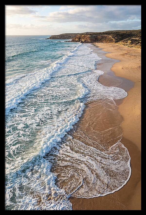 Drone View Of Serene Beach Waves