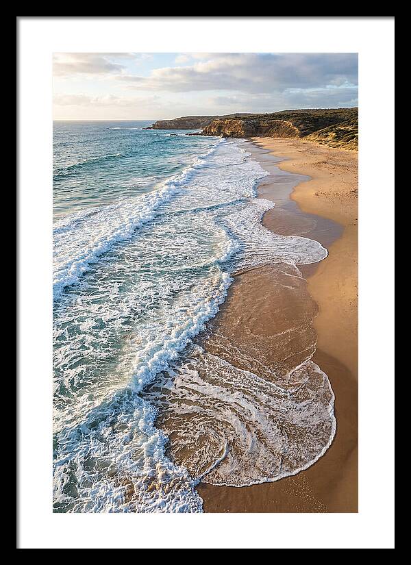 Drone View Of Serene Beach Waves