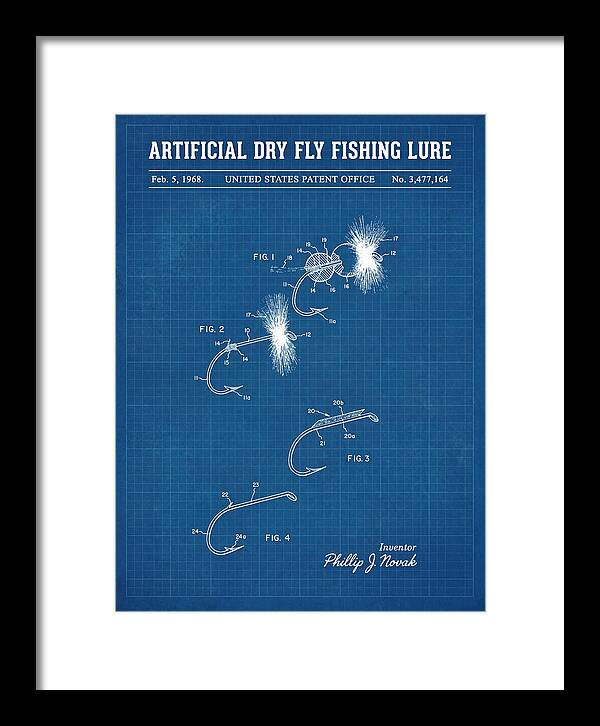 Dry Fly Fishing Lure Blueprint Patent Us3477164a