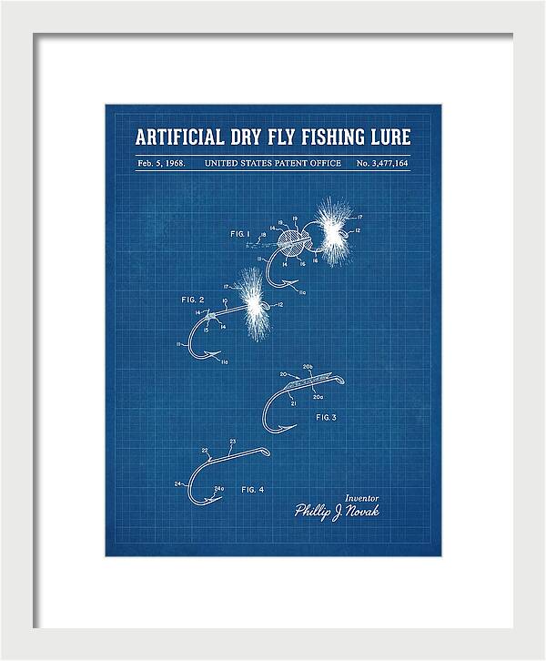 Dry Fly Fishing Lure Blueprint Patent Us3477164a