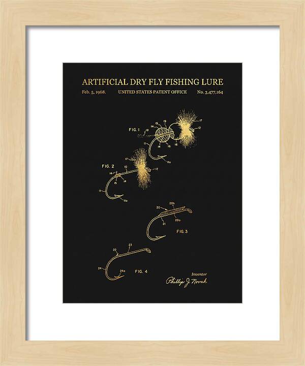 Dry Fly Fishing Lure Gold Patent Us3477164a