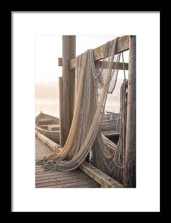 Drying Fishing Nets At Dawn