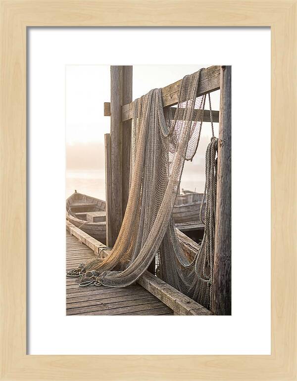 Drying Fishing Nets At Dawn