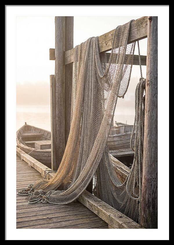 Drying Fishing Nets At Dawn