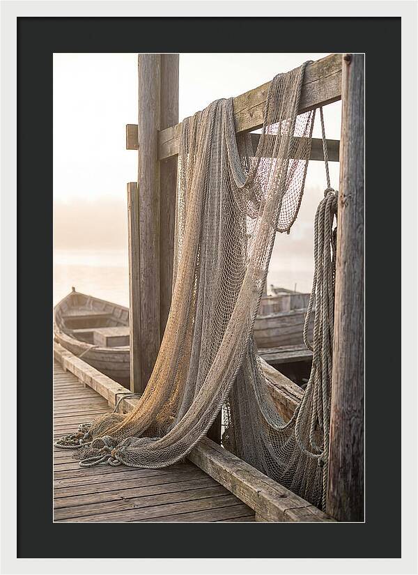 Drying Fishing Nets At Dawn