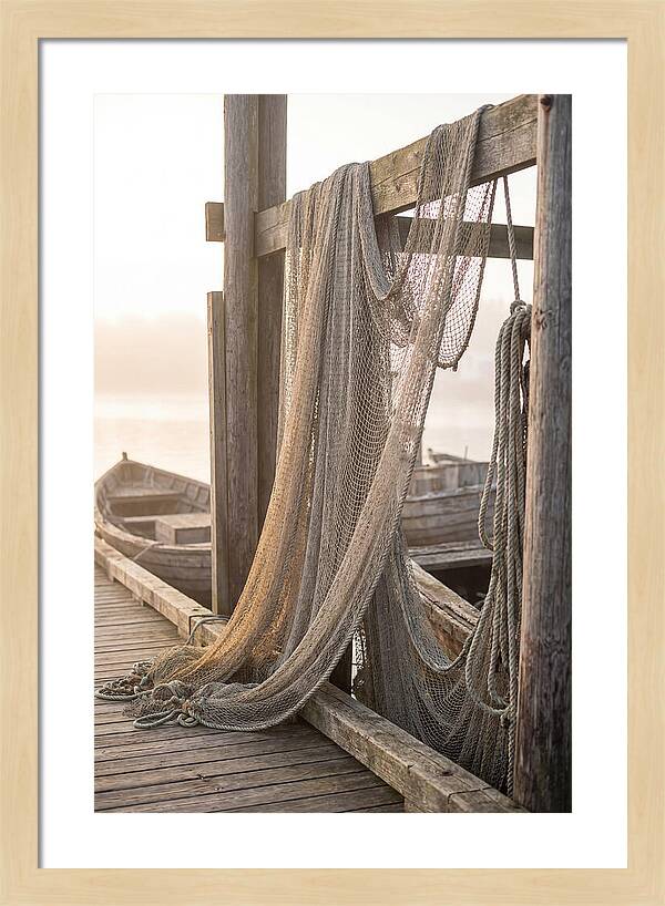 Drying Fishing Nets At Dawn