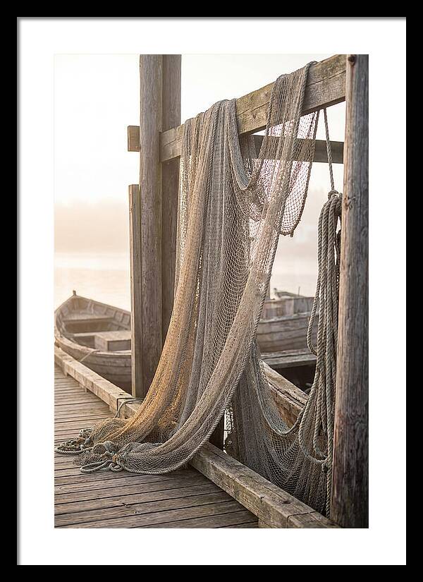 Drying Fishing Nets At Dawn