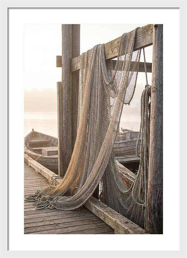 Drying Fishing Nets At Dawn