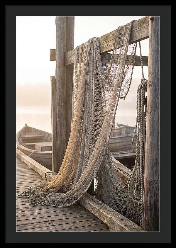 Drying Fishing Nets At Dawn