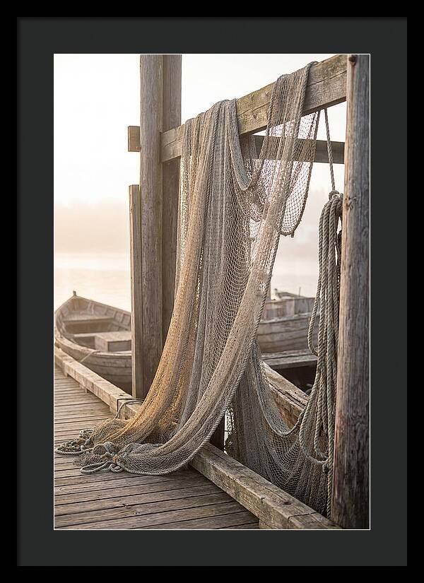 Drying Fishing Nets At Dawn