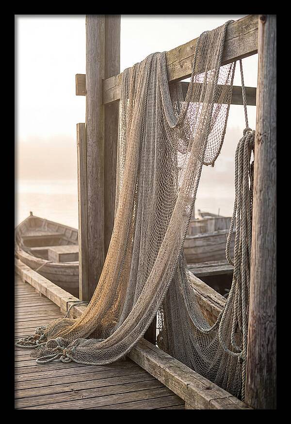 Drying Fishing Nets At Dawn