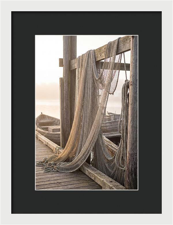 Drying Fishing Nets At Dawn