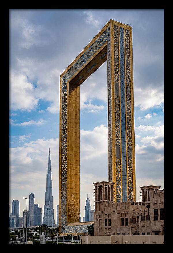 Dubai Frame Against The Skyline