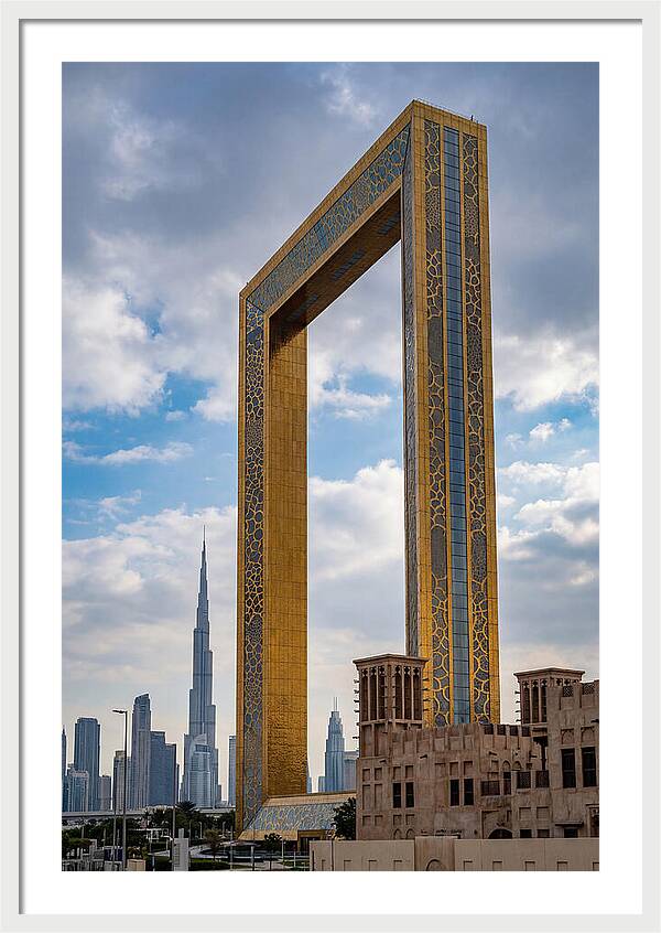 Dubai Frame Against The Skyline