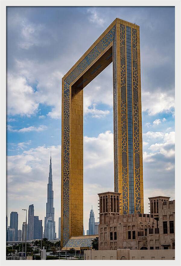 Dubai Frame Against The Skyline