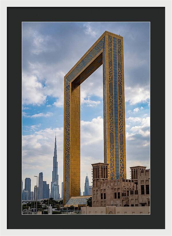 Dubai Frame Against The Skyline