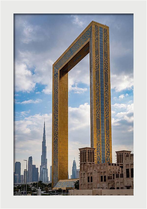 Dubai Frame Against The Skyline