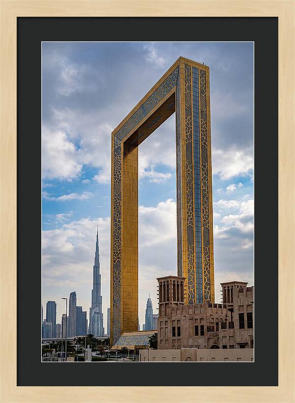 Dubai Frame Against The Skyline