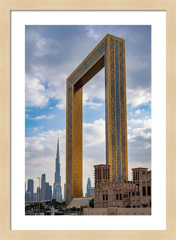 Dubai Frame Against The Skyline