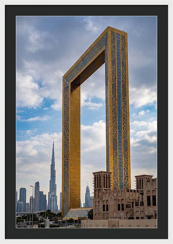 Dubai Frame Against The Skyline