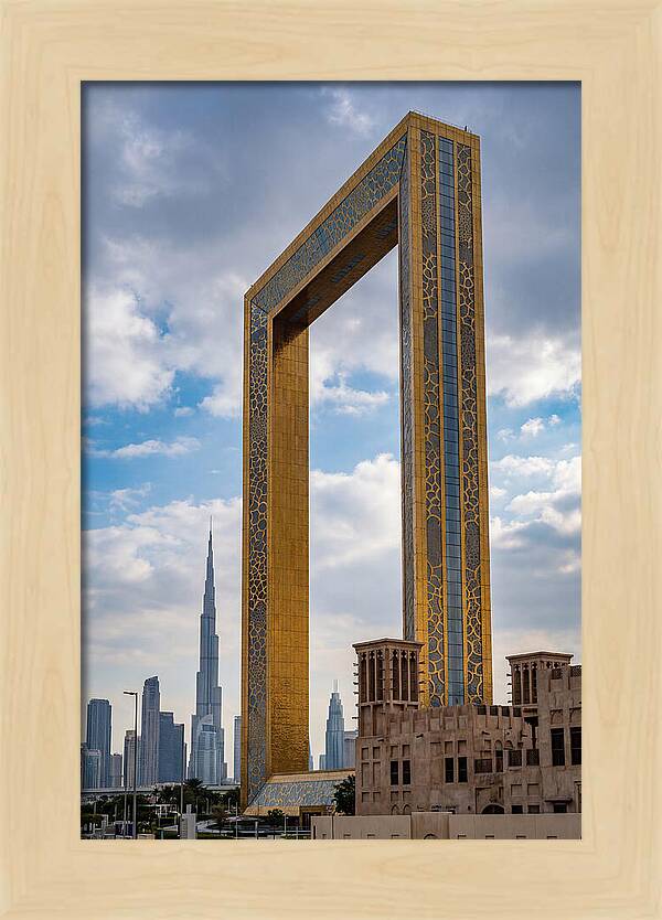 Dubai Frame Against The Skyline