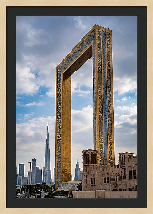 Dubai Frame Against The Skyline