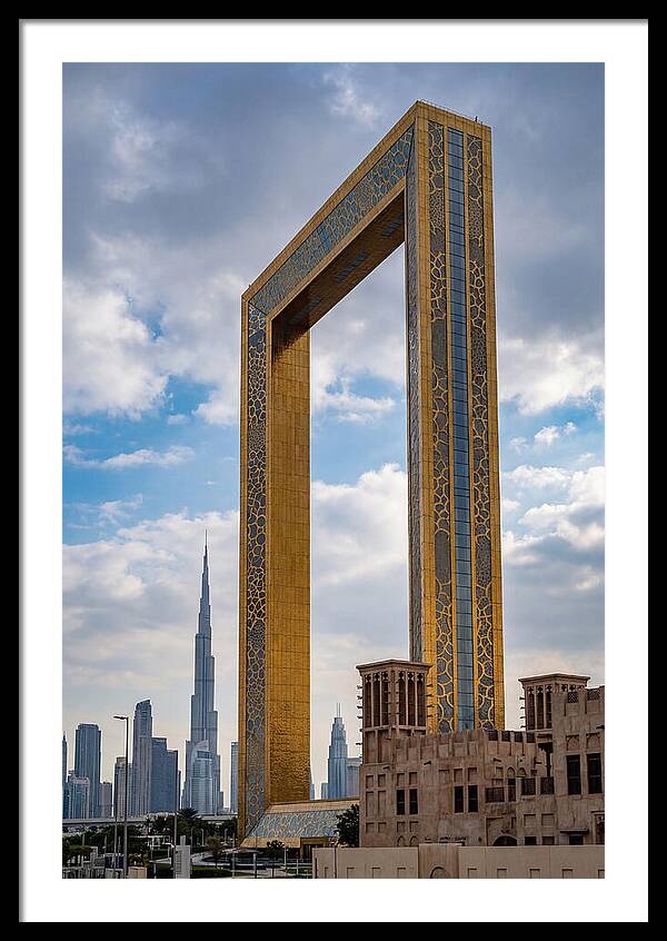 Dubai Frame Against The Skyline