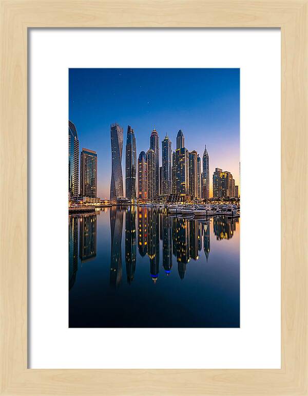 Dubai Marina Skyline At Dusk