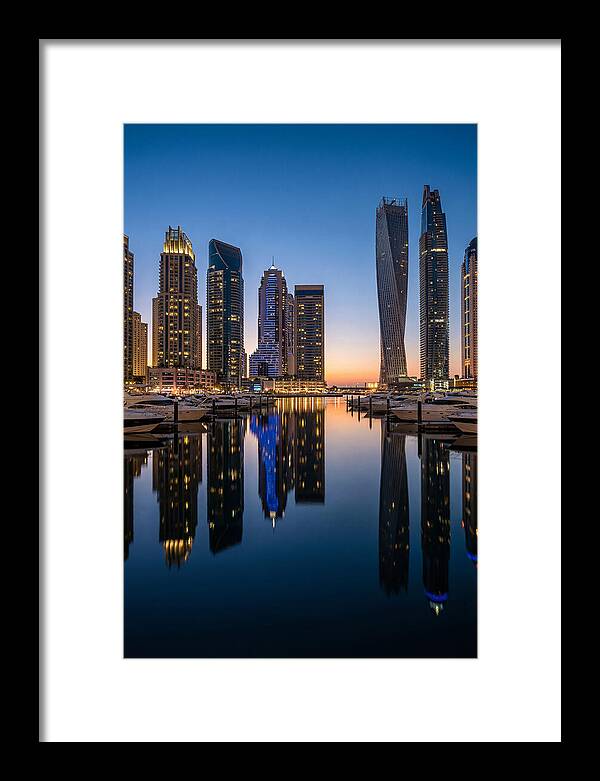 Dubai Marina Twilight Reflections