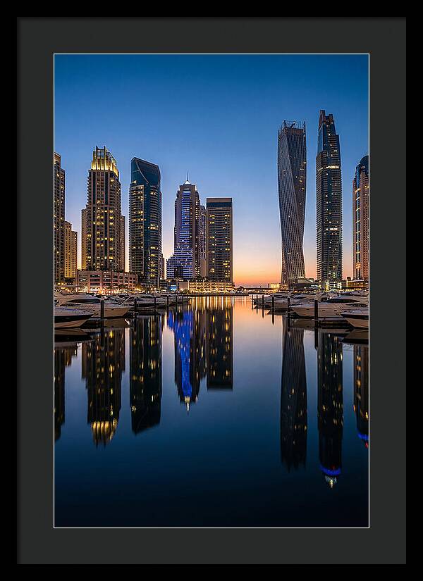 Dubai Marina Twilight Reflections