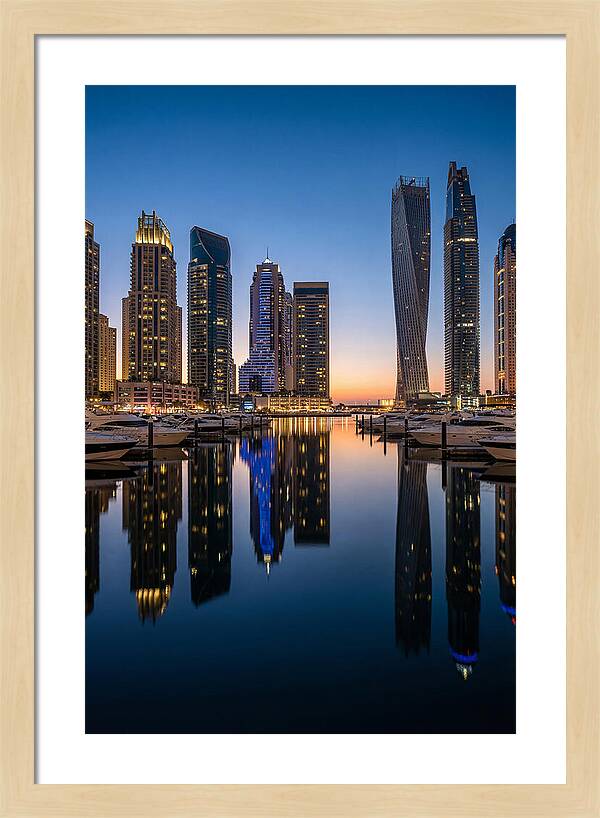 Dubai Marina Twilight Reflections